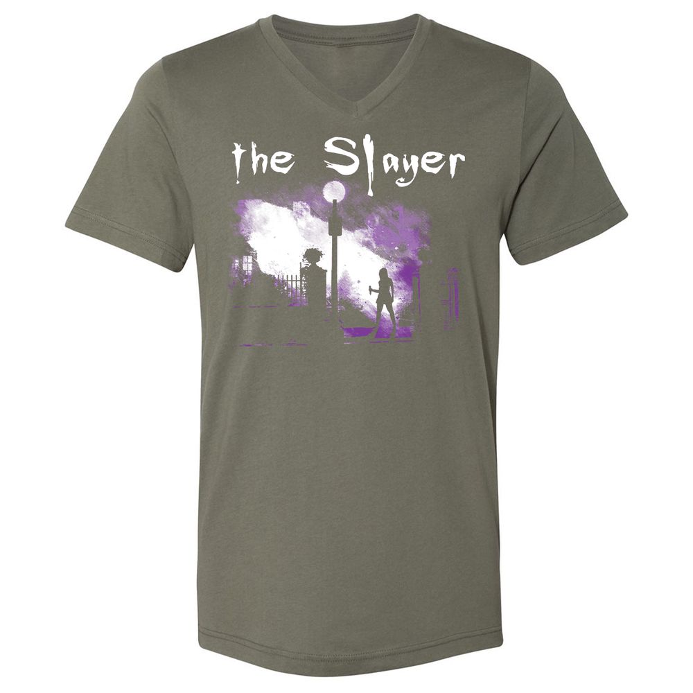 Unisex V-Neck T-Shirt - FD8ZQUEQ - Military Green - 10