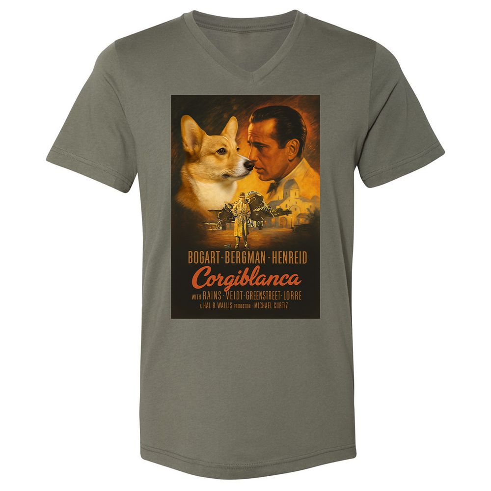Unisex V-Neck T-Shirt - G7T25YXS - Military Green - 10