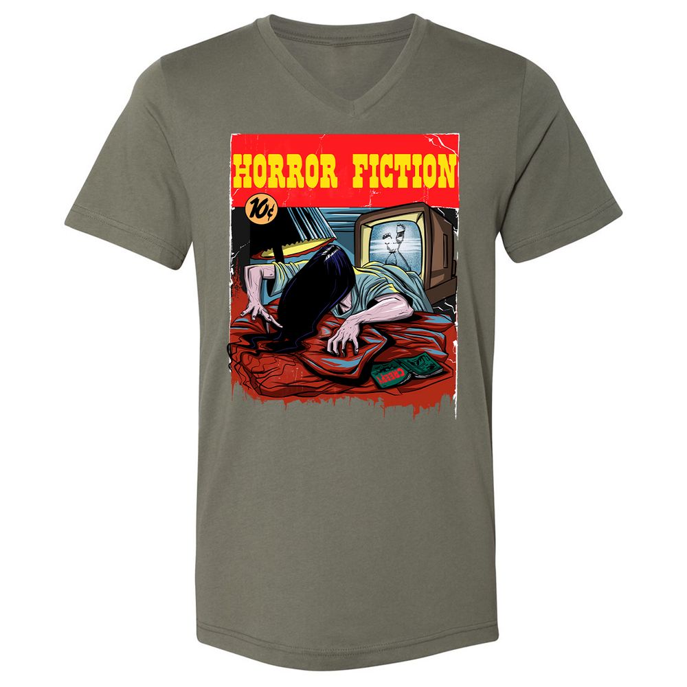 Unisex V-Neck T-Shirt - 3E34AKBN - Military Green - 10