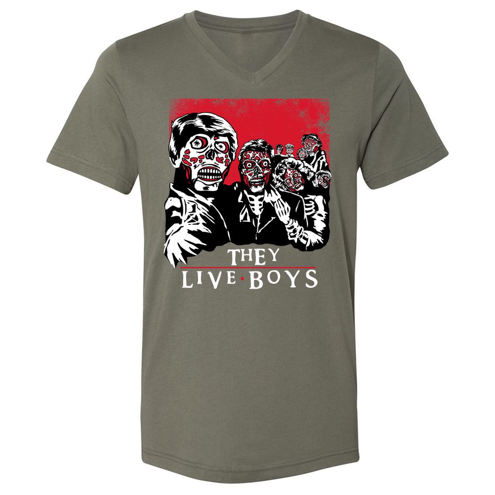 Unisex V-Neck T-Shirt - EJ24ZXPA - Military Green - 10