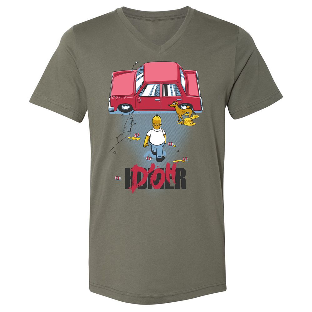 Unisex V-Neck T-Shirt - VMGCRH7V - Military Green - 10