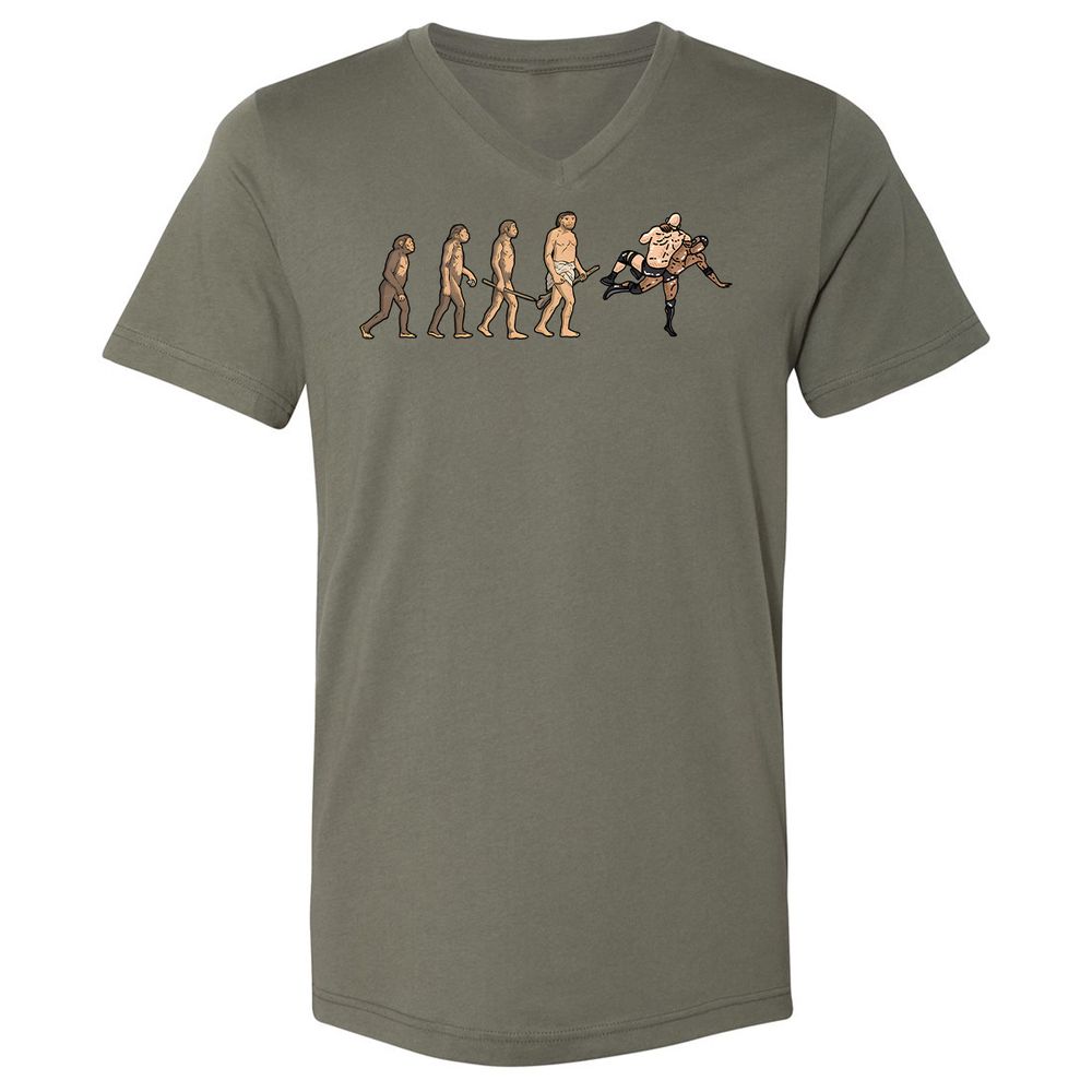 Unisex V-Neck T-Shirt - ZVKVDNJX - Military Green - 10