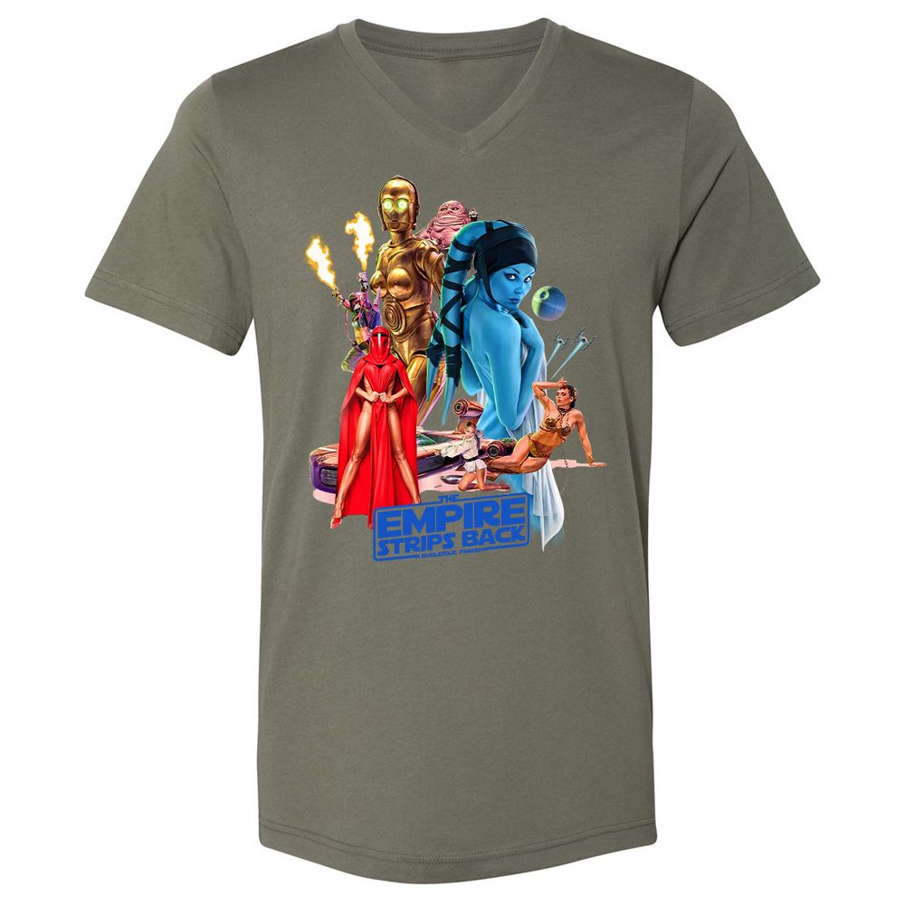 Unisex V-Neck T-Shirt - HRNSACBB - Military Green - 10