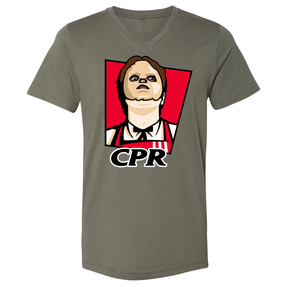 Unisex V-Neck T-Shirt - 62AZWQSP - Military Green - 10