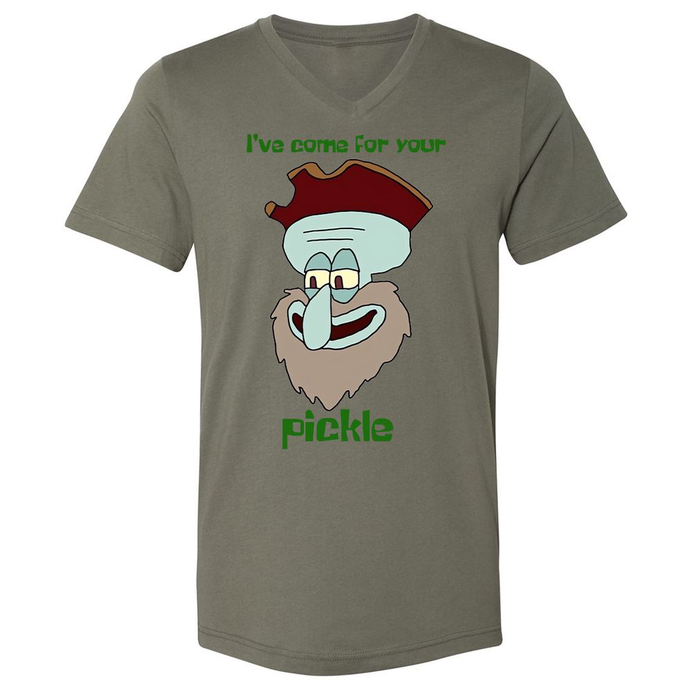 Unisex V-Neck T-Shirt - QX8L8M2Q - Military Green - 10