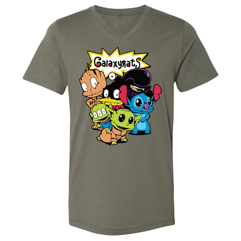 Unisex V-Neck T-Shirt - 89A7M179 - Military Green - 10