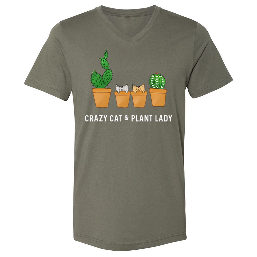 Unisex V-Neck T-Shirt - AN3VBE3U - Military Green - 10