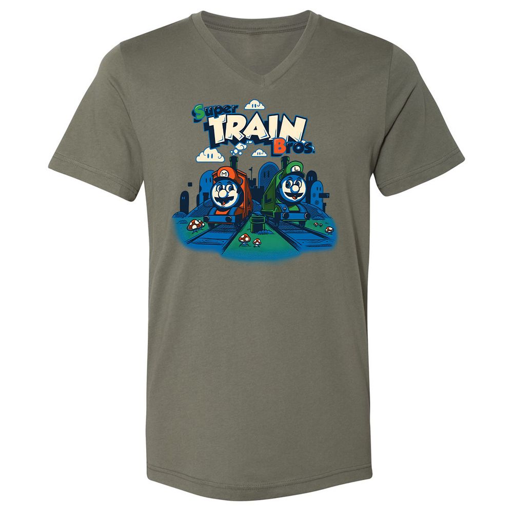 Unisex V-Neck T-Shirt - 3Z8ULW36 - Military Green - 10