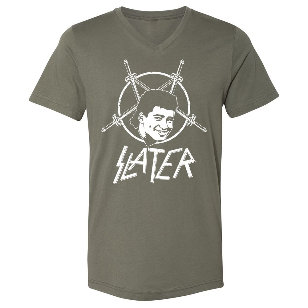Unisex V-Neck T-Shirt - 34LB78F5 - Military Green - 10