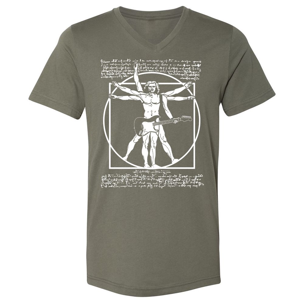 Unisex V-Neck T-Shirt - WF9HMBSC - Military Green - 10