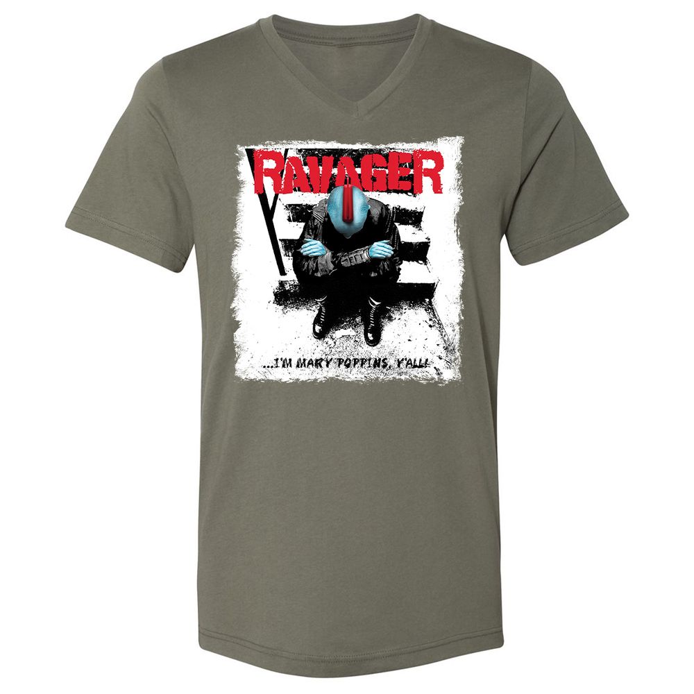 Unisex V-Neck T-Shirt - N2ZEES4V - Military Green - 10