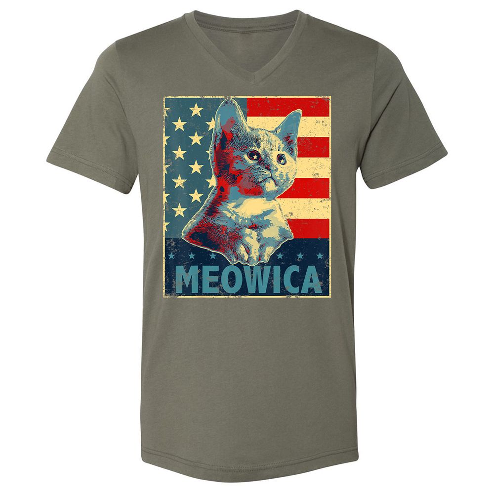 Unisex V-Neck T-Shirt - Z6EFX86C - Military Green - 10