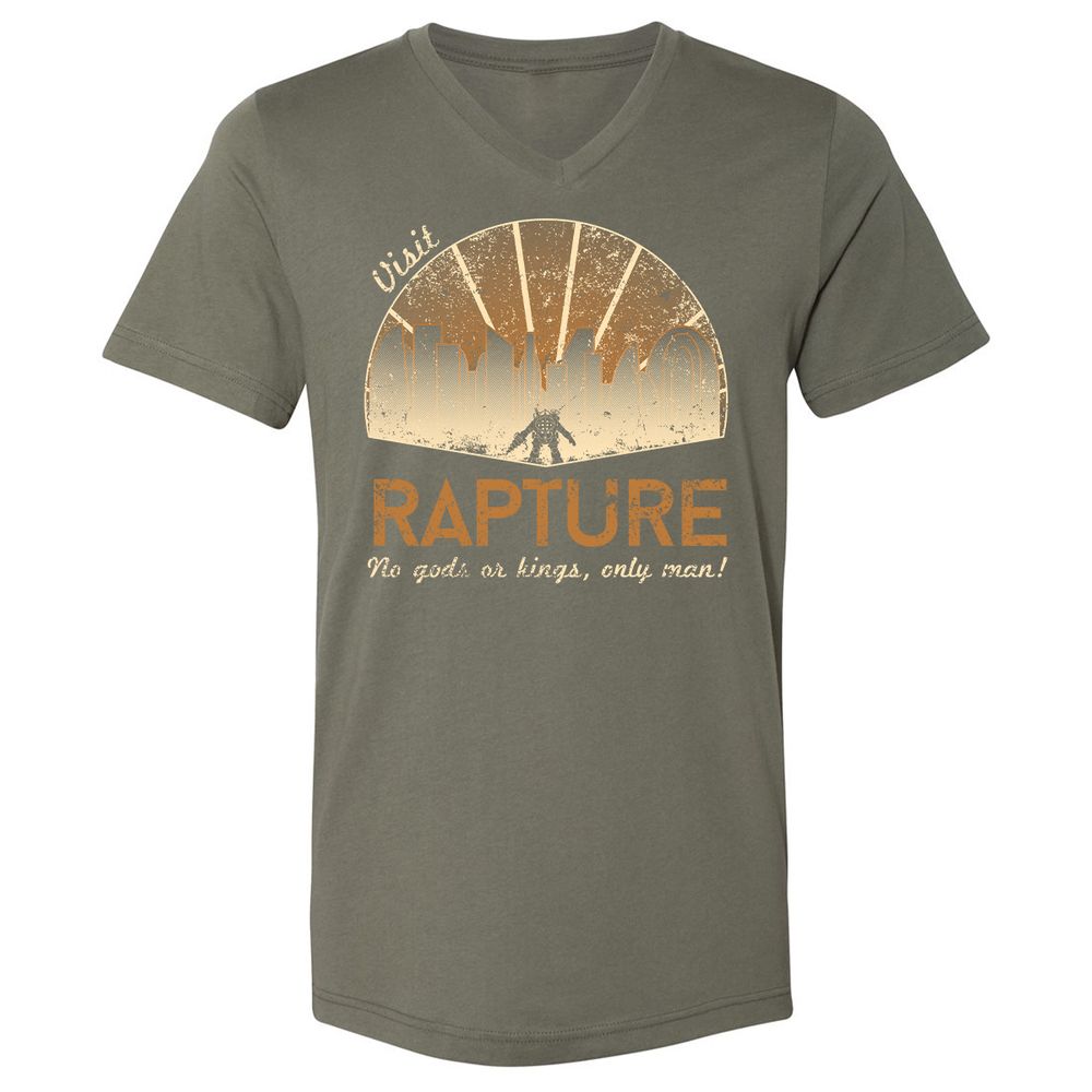 Unisex V-Neck T-Shirt - 1EGHDXGF - Military Green - 10