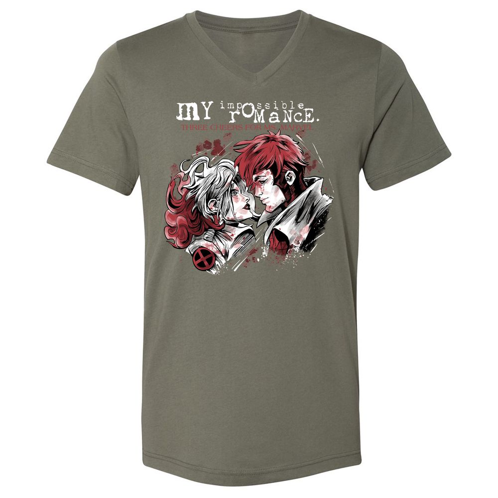 Unisex V-Neck T-Shirt - 8FUTW56Y - Military Green - 10