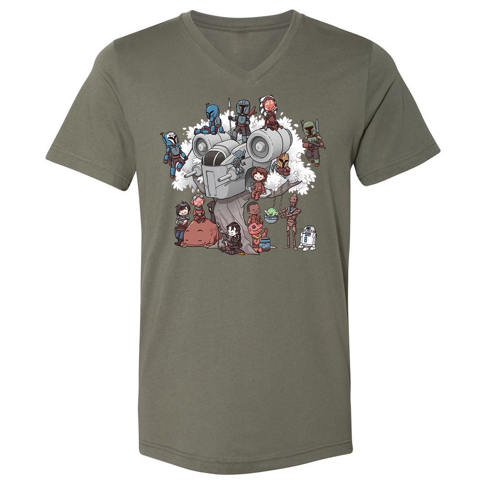 Unisex V-Neck T-Shirt - U18TNB6W - Military Green - 10