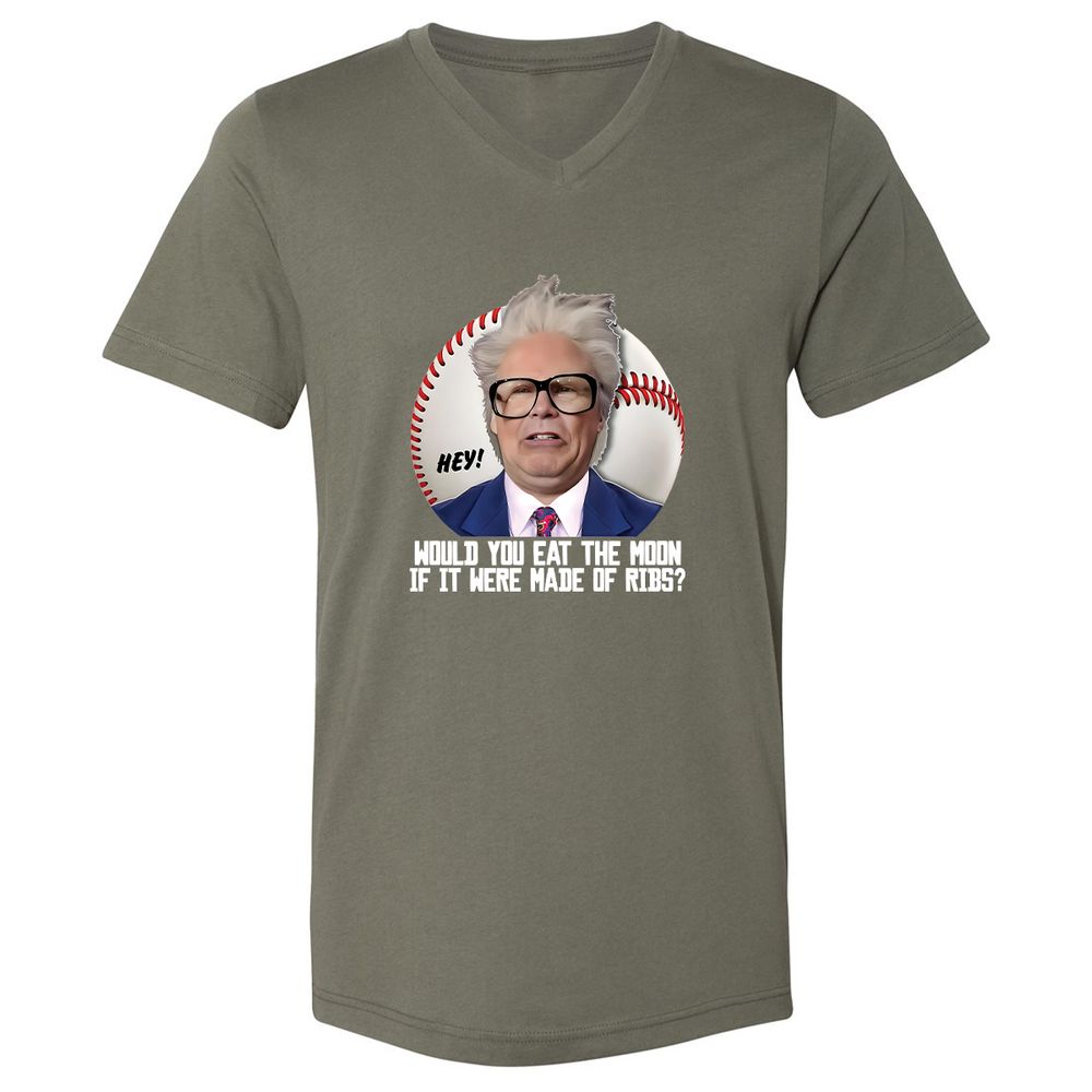 Unisex V-Neck T-Shirt - KVWD54U4 - Military Green - 10