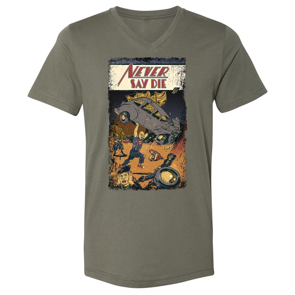 Unisex V-Neck T-Shirt - 2JSP4CGS - Military Green - 10