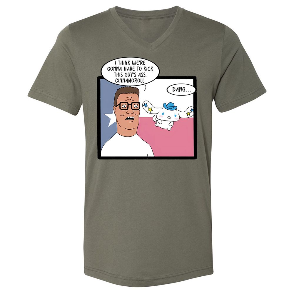 Unisex V-Neck T-Shirt - 78JRJWKD - Military Green - 10