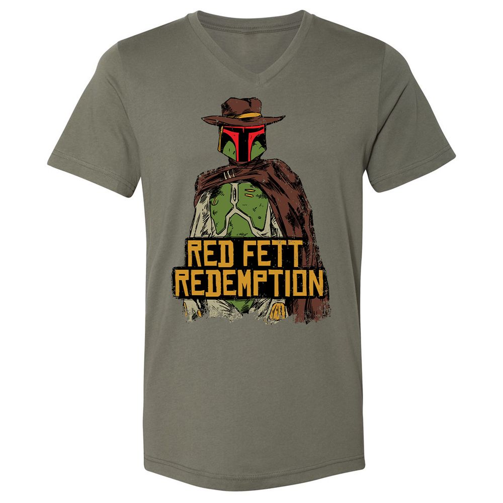 Unisex V-Neck T-Shirt - RLMBLBT8 - Military Green - 10