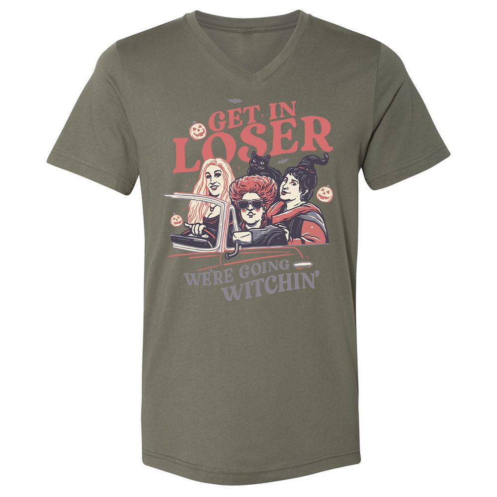 Unisex V-Neck T-Shirt - L7RGBHWS - Military Green - 10
