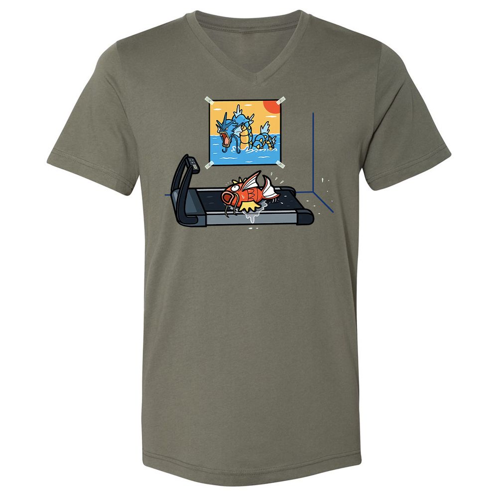 Unisex V-Neck T-Shirt - EGMUSM6H - Military Green - 10