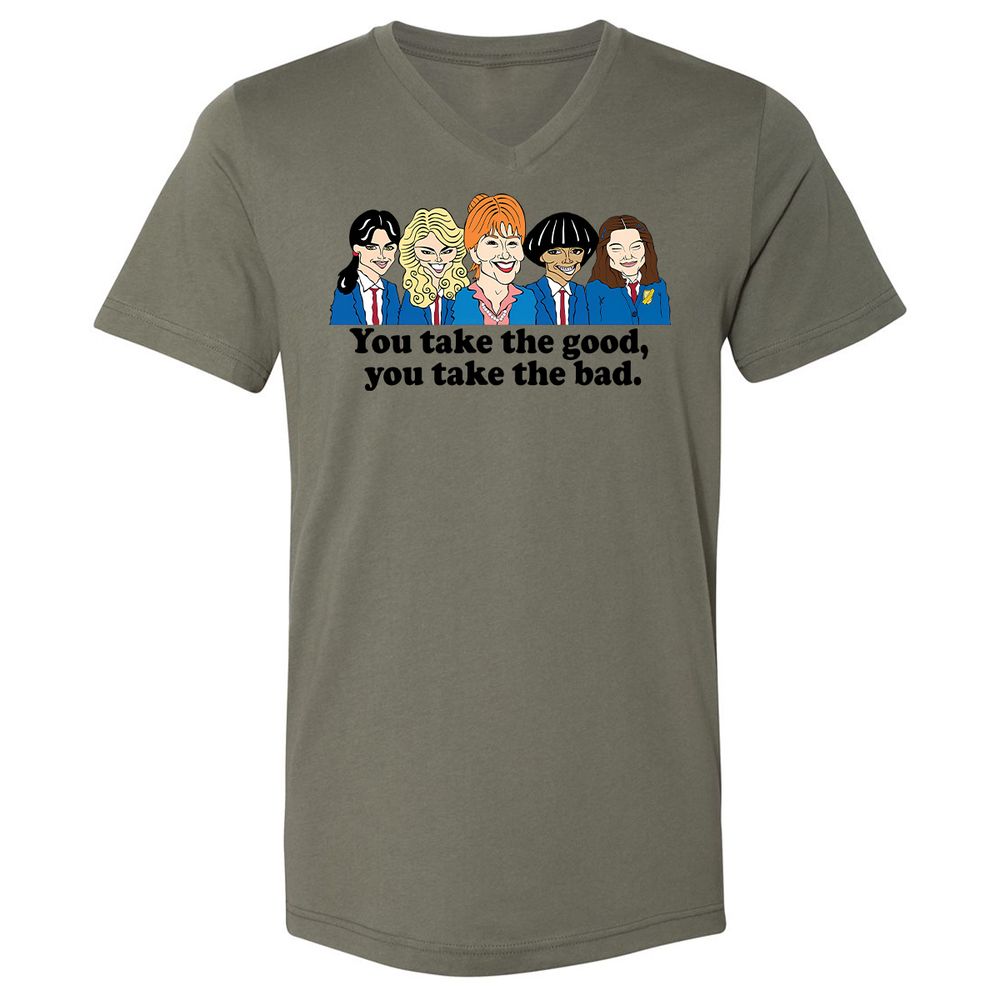 Unisex V-Neck T-Shirt - 6H126JMN - Military Green - 10