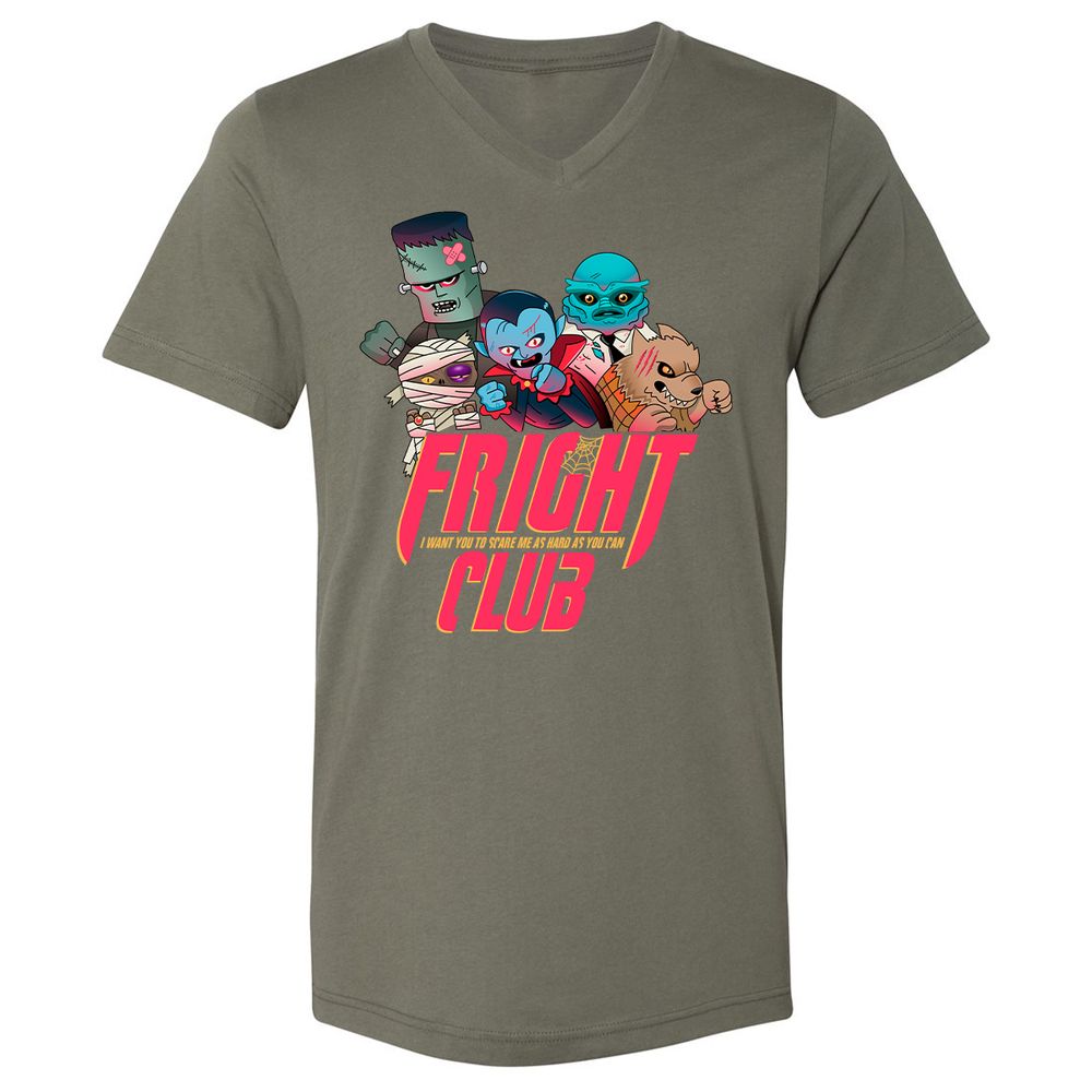 Unisex V-Neck T-Shirt - YJ2N9ZK9 - Military Green - 10