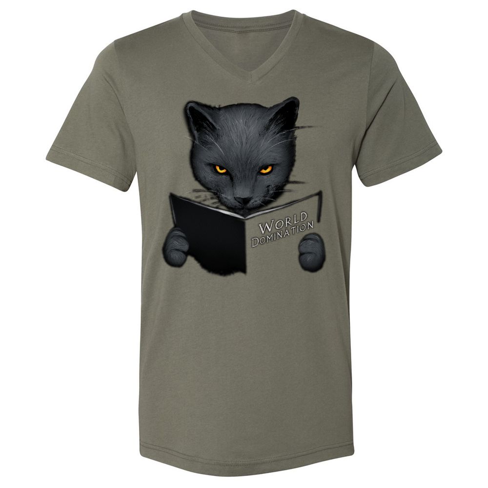 Unisex V-Neck T-Shirt - 19BJUZDP - Military Green - 10