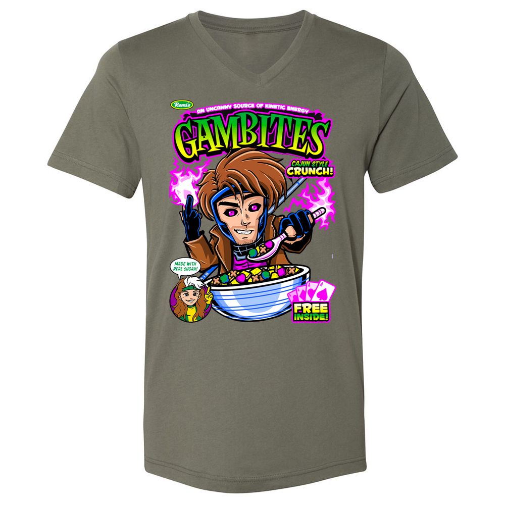 Unisex V-Neck T-Shirt - 6VLXEYAB - Military Green - 10