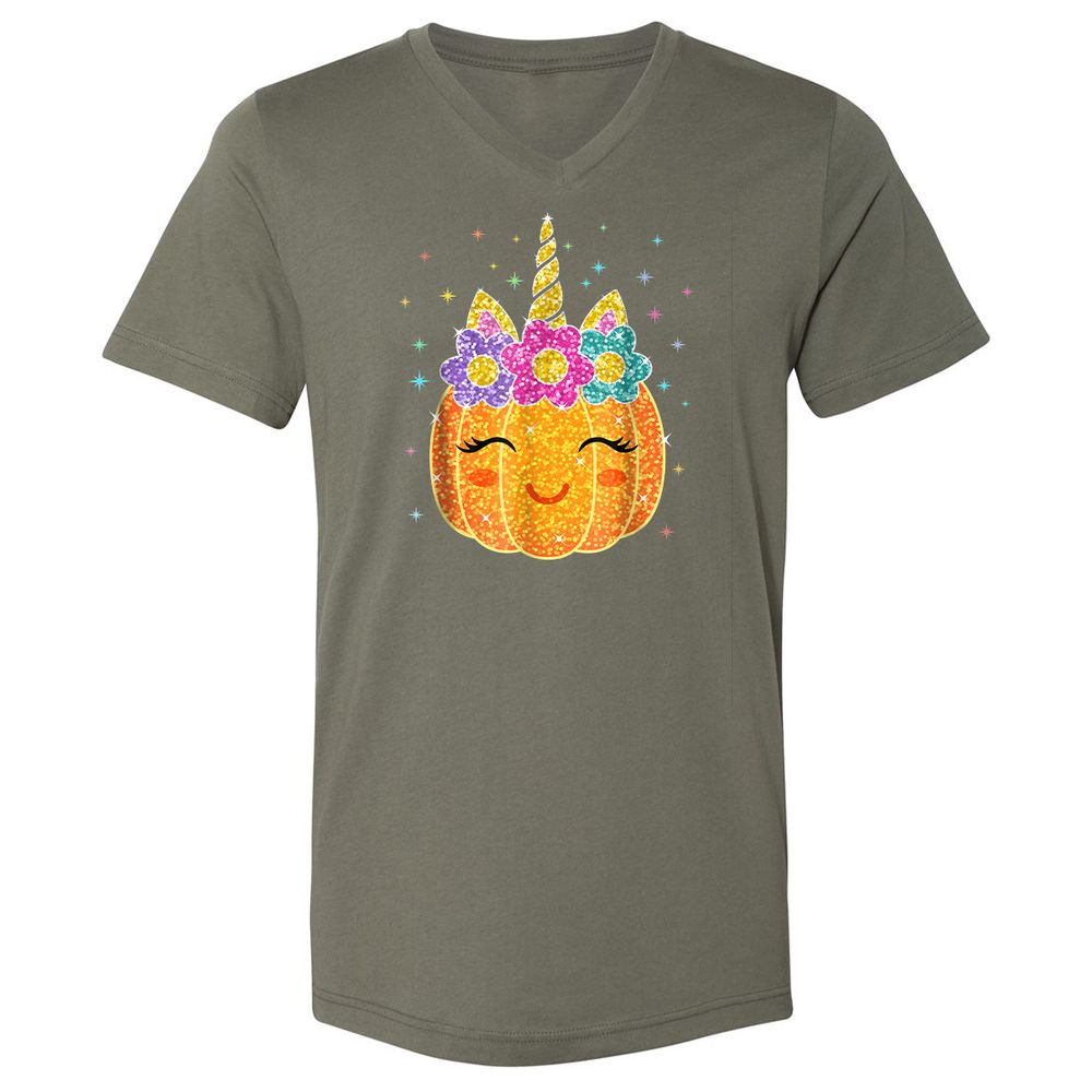 Unisex V-Neck T-Shirt - CXSYV6V6 - Military Green - 10