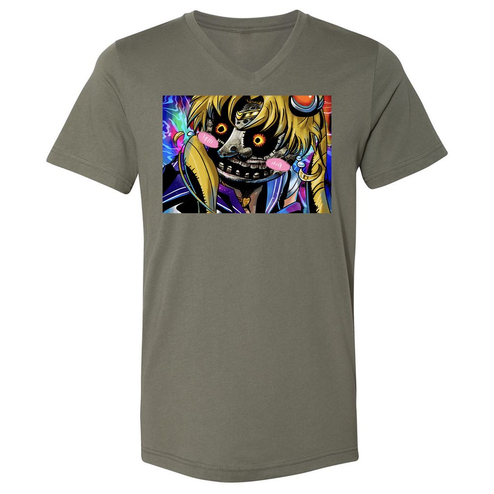 Unisex V-Neck T-Shirt - AP63H629 - Military Green - 10