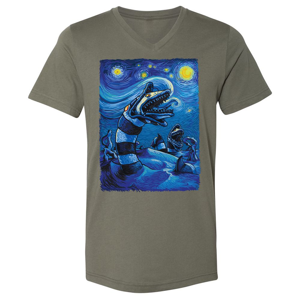 Unisex V-Neck T-Shirt - KTGJBJ3R - Military Green - 10