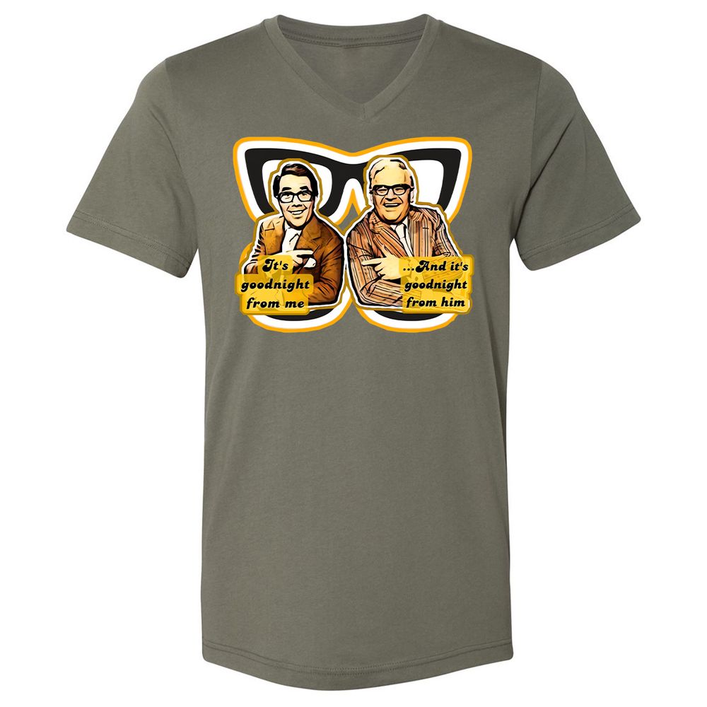 Unisex V-Neck T-Shirt - RTQX299C - Military Green - 10
