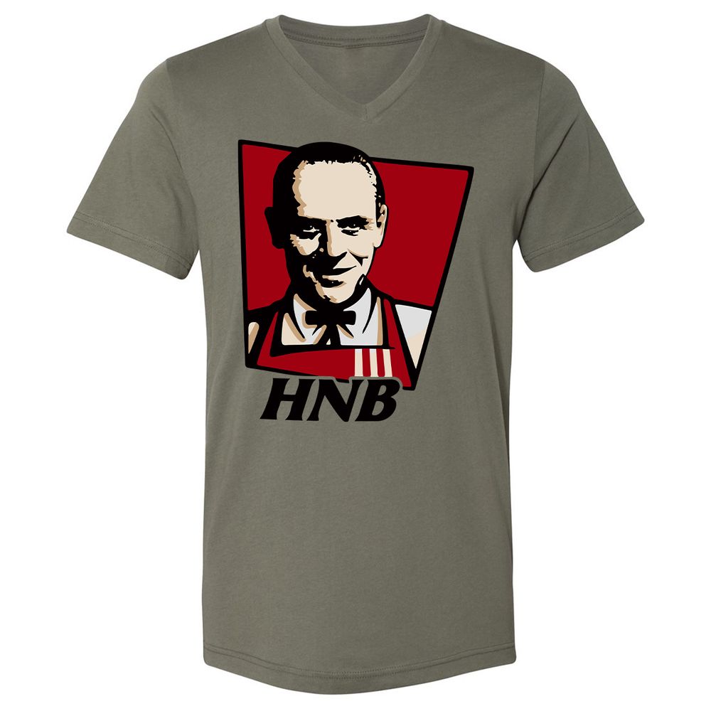 Unisex V-Neck T-Shirt - ESGMKDG6 - Military Green - 10