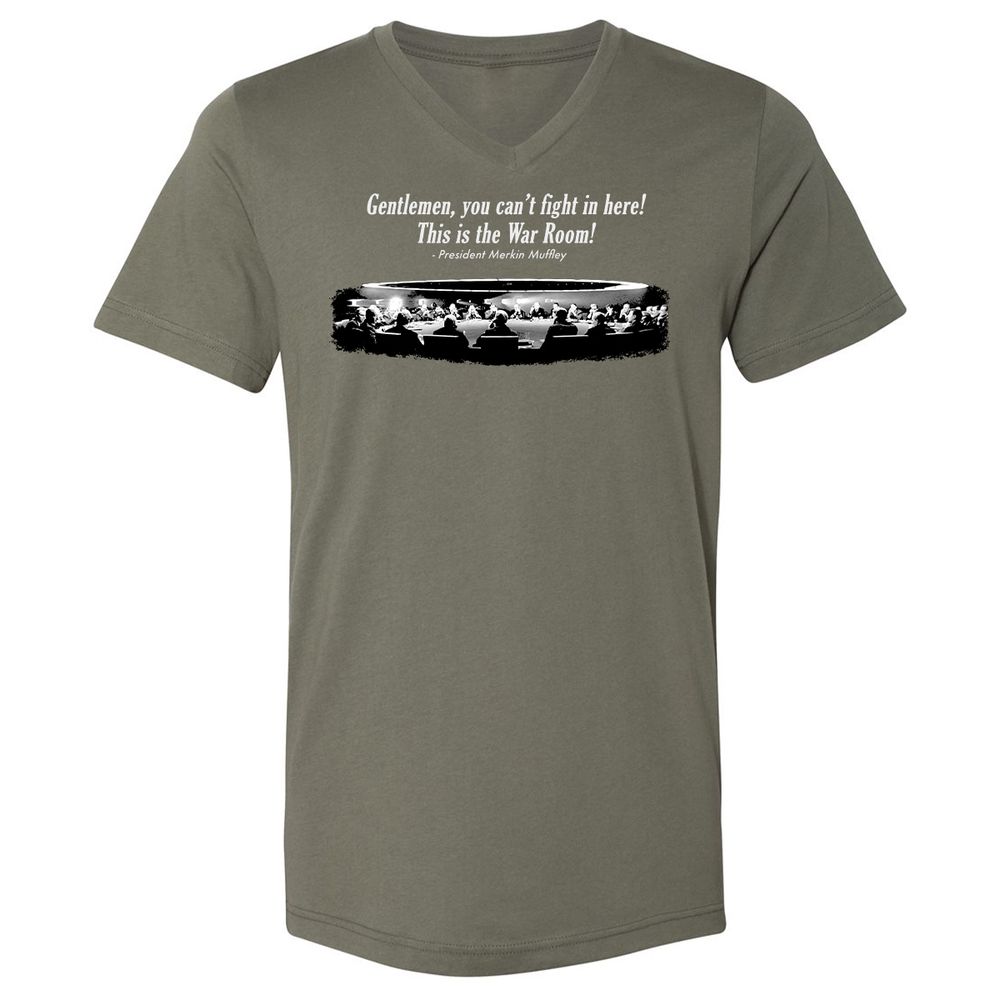 Unisex V-Neck T-Shirt - Y44U5G3Q - Military Green - 10
