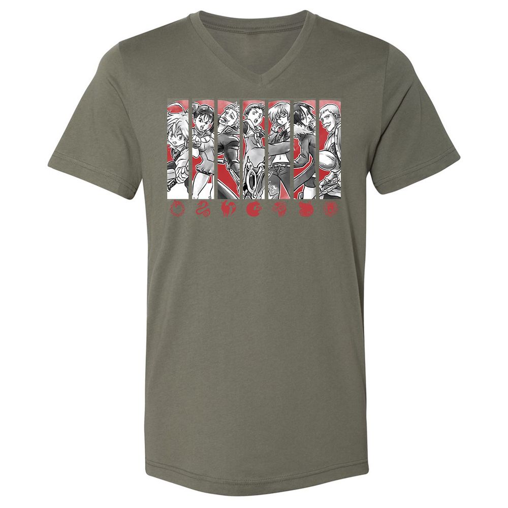 Unisex V-Neck T-Shirt - 5TF86N33 - Military Green - 10