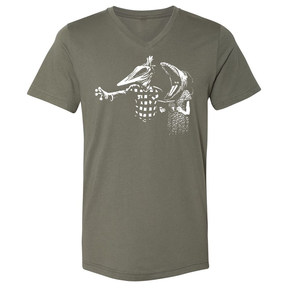 Unisex V-Neck T-Shirt - SG2VW966 - Military Green - 10