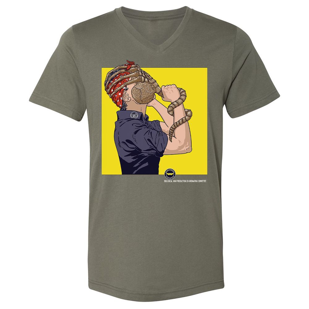 Unisex V-Neck T-Shirt - 2SHD2C9N - Military Green - 10