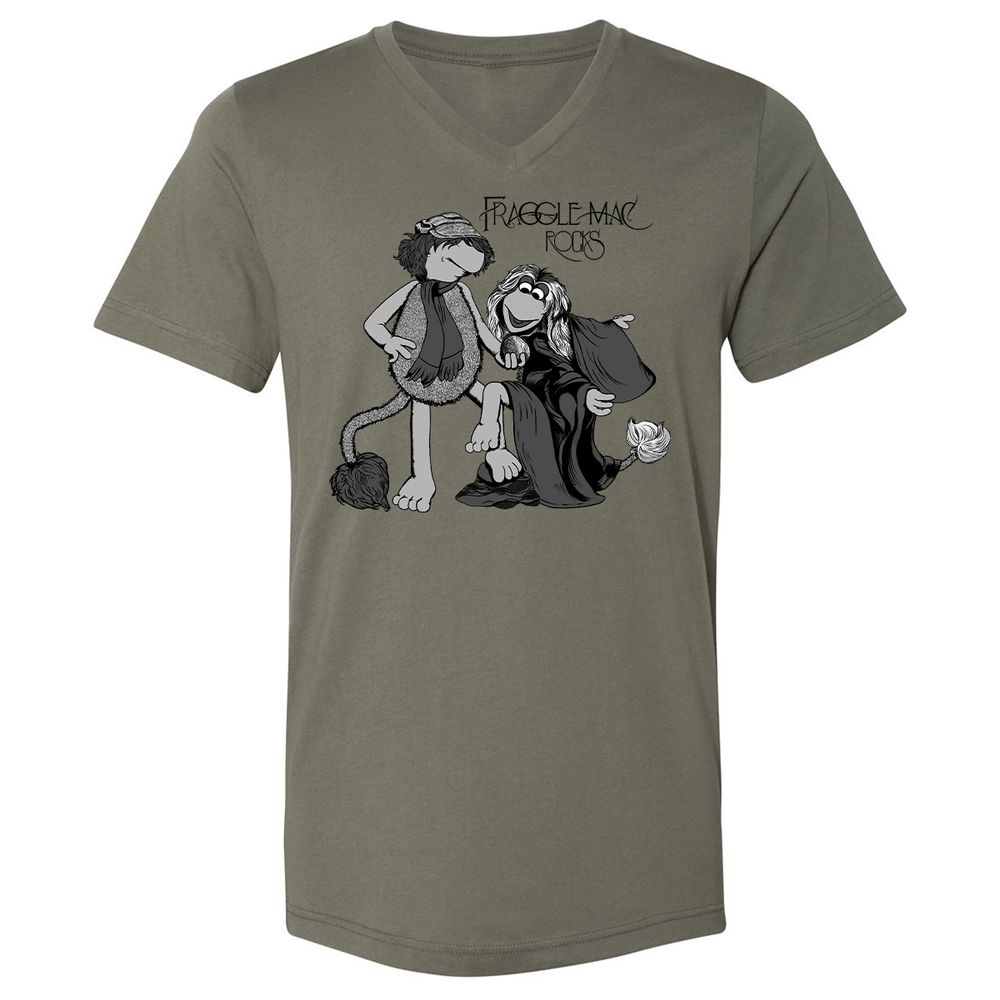 Unisex V-Neck T-Shirt - TBAC4MLE - Military Green - 10