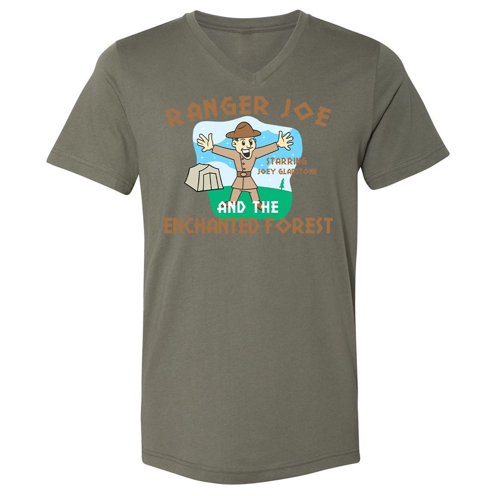 Unisex V-Neck T-Shirt - 2WXWT9WG - Military Green - 10