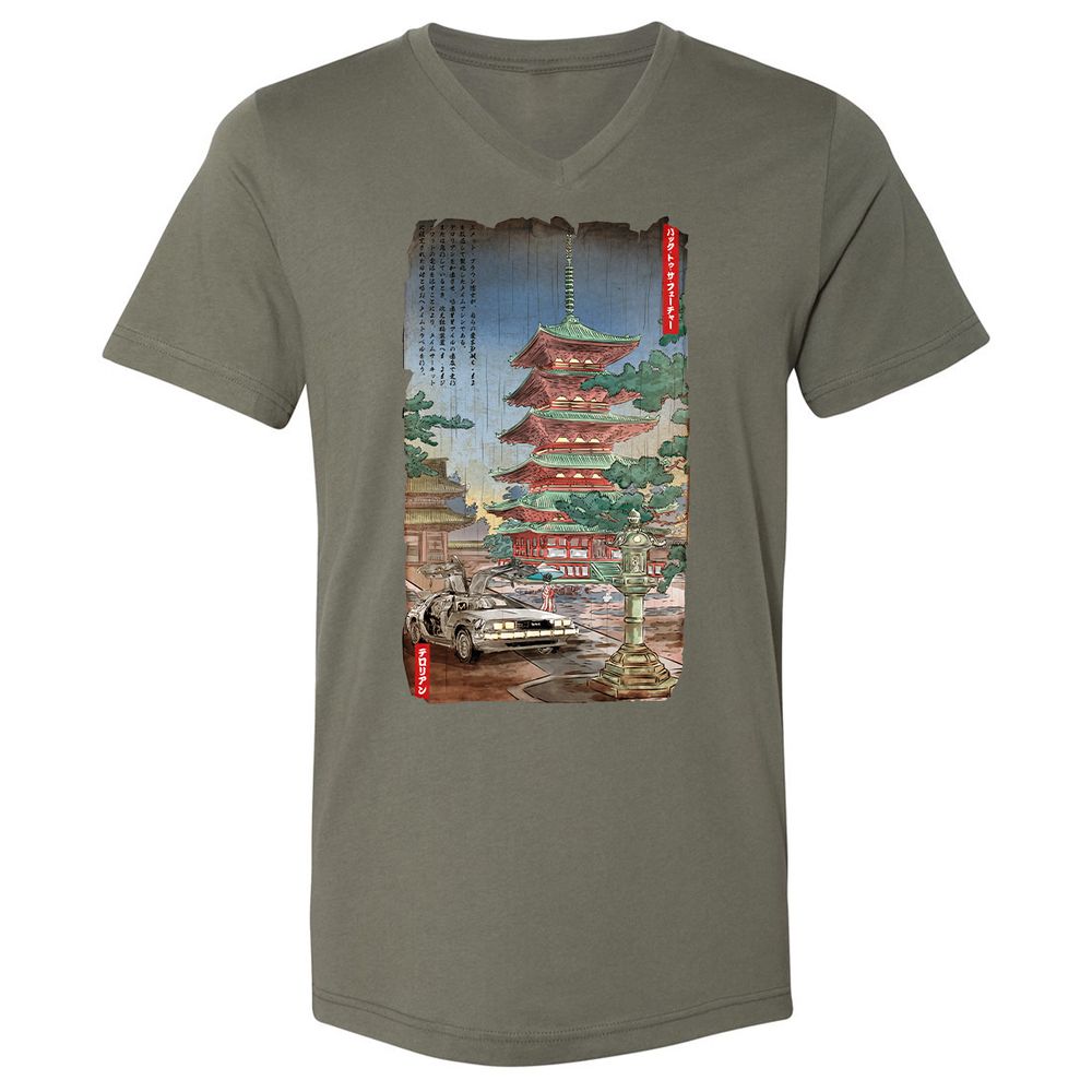 Unisex V-Neck T-Shirt - EDLBJANP - Military Green - 10