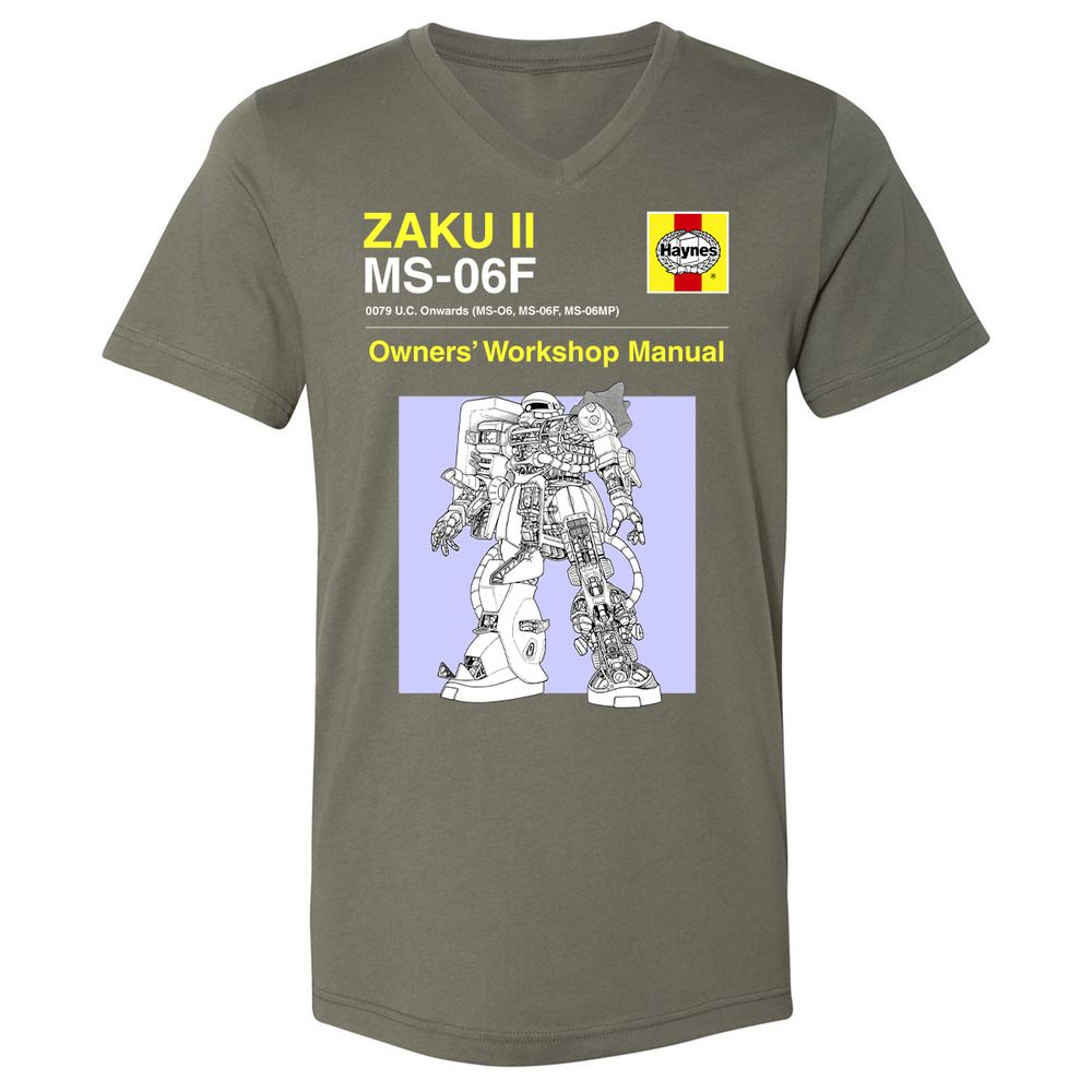 Unisex V-Neck T-Shirt - KGRD4GTQ - Military Green - 10