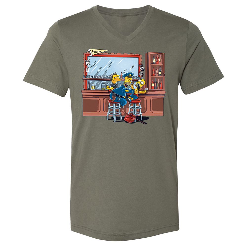 Unisex V-Neck T-Shirt - G68N91D2 - Military Green - 10