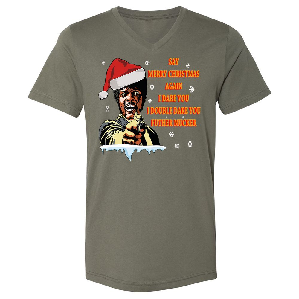 Unisex V-Neck T-Shirt - FHMH5ACD - Military Green - 10