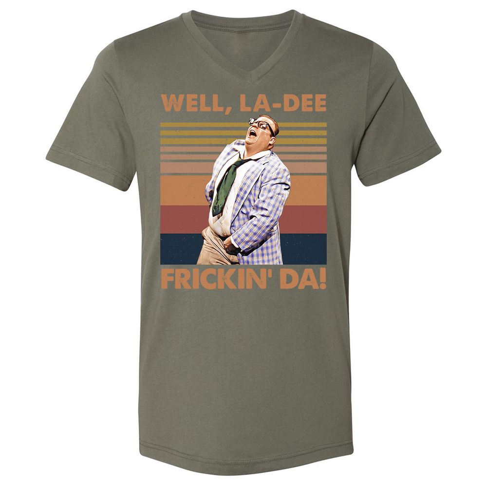 Unisex V-Neck T-Shirt - 7AF4PCDE - Military Green - 10