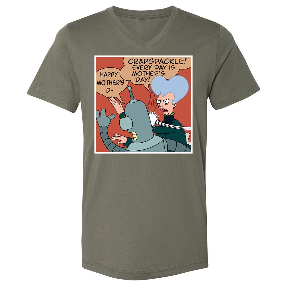 Unisex V-Neck T-Shirt - EB1UMZQA - Military Green - 10