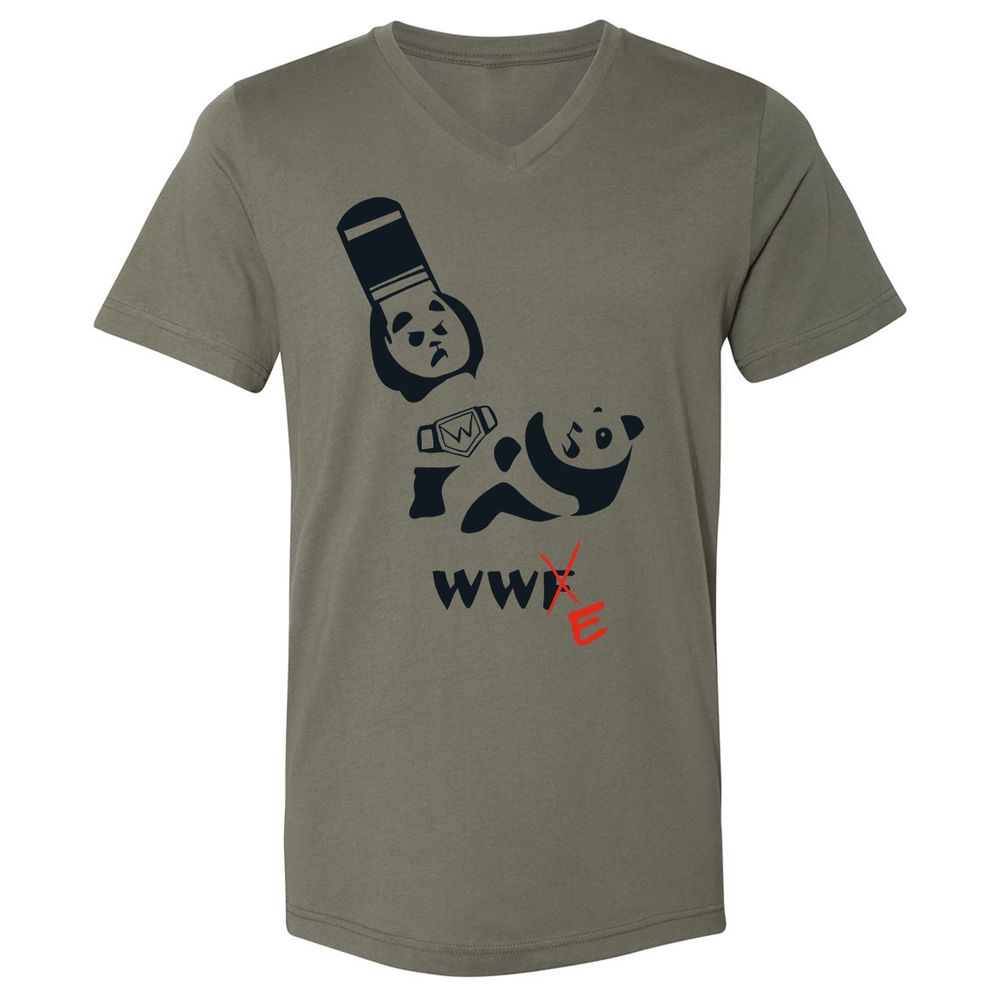 Unisex V-Neck T-Shirt - 8RTZP3EV - Military Green - 10
