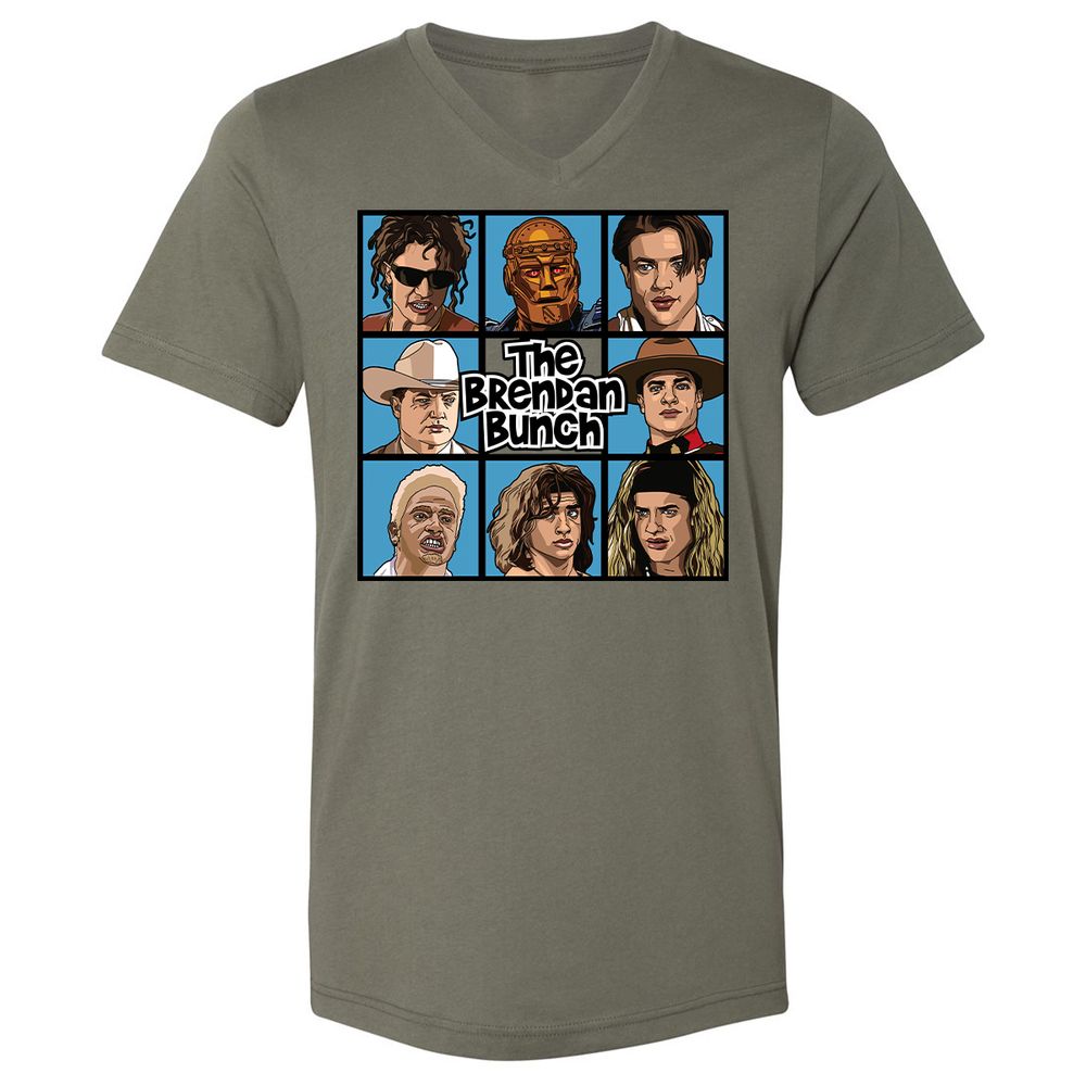 Unisex V-Neck T-Shirt - 3VPPFP18 - Military Green - 10