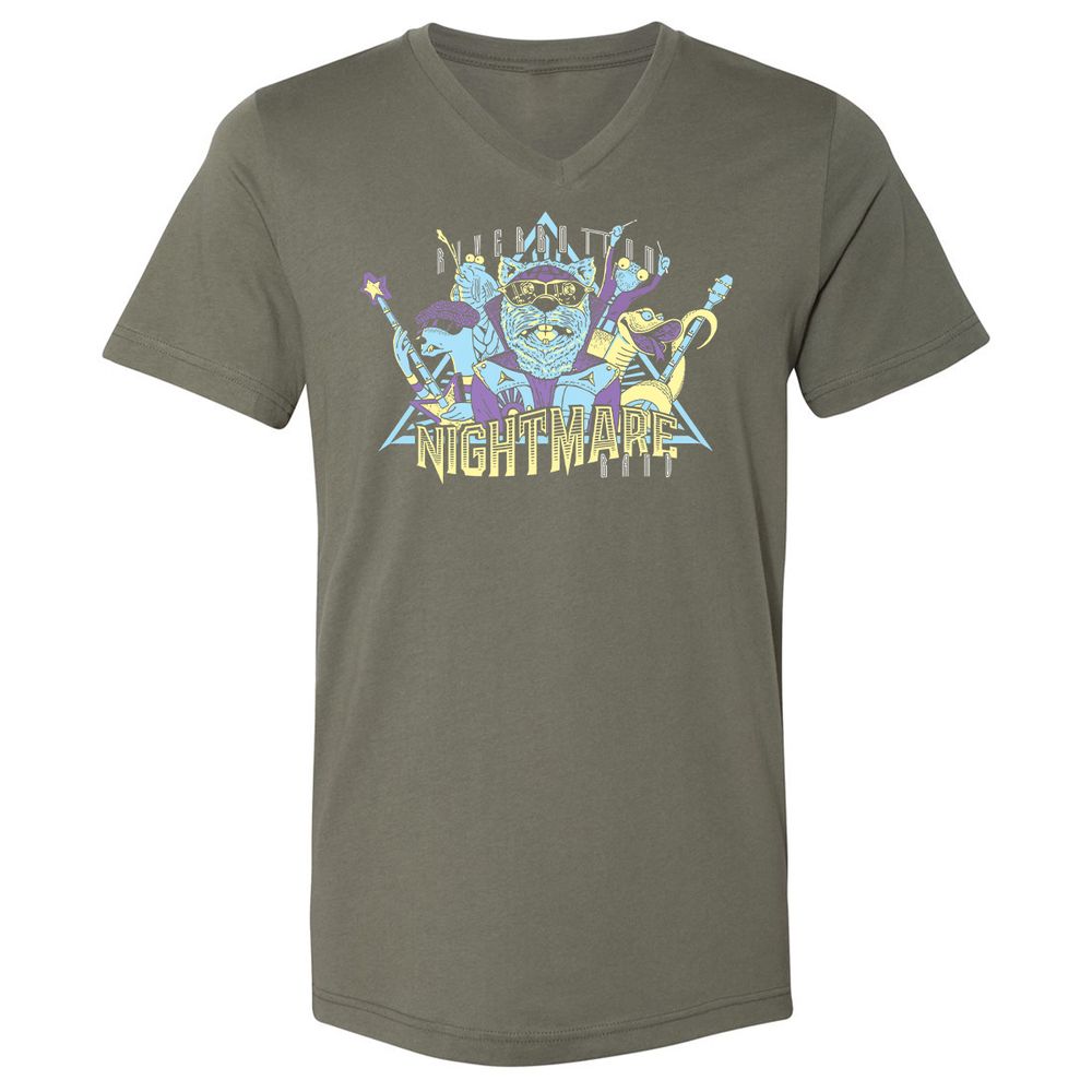 Unisex V-Neck T-Shirt - 3NJR17NU - Military Green - 10