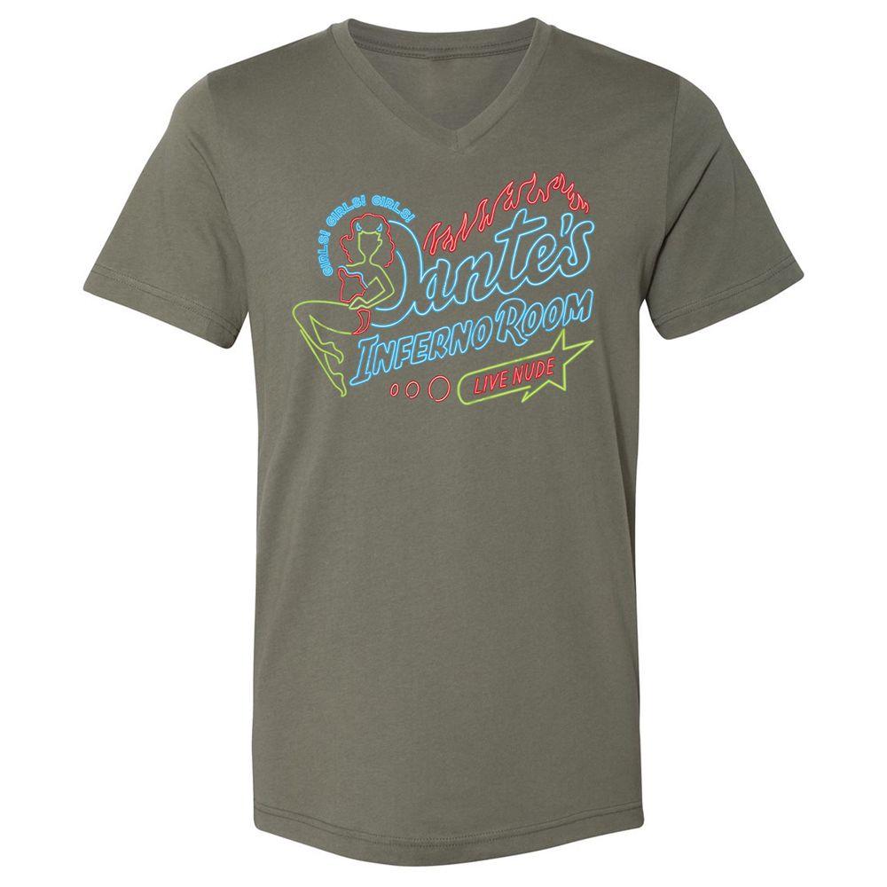 Unisex V-Neck T-Shirt - 5254ADRV - Military Green - 10